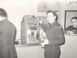 Ron Blessin at a one arm Bandit Thule Airman's Club