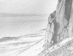 Edge of glacier in fjord