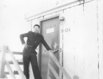 Joe Dubinsky at Barracks entrance