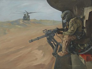 “Griffon Gunner” by artist Charles Kadin. Credit: Supplied by Air Force Museum of Alberta