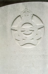 11.Flying Officer A.A. Clifford, Pilot RCAF. Anthony Arthur Clifford was 21 years of age and is commemorated on page 504 of the Second World War Book of Remembrance.